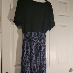 Elegant Black and Purple Women's Dress